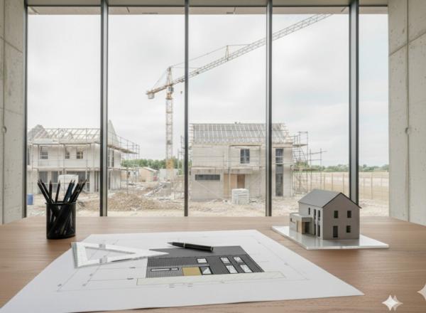 Une villa de 171,52 m² à construire sur un terrain plat de 831 m². Avec la pompe à chaleur et chauffage sol. A 8 km de GERPINNES.